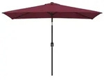 vidaXL Sonnenschirm mit Metall-Mast 300x200 cm Bordeauxrot - Rot