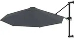 vidaXL Sonnenschirm zur Wandmontage mit Metall-Mast 300 cm Anthrazit - Grau