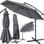 KINGSLEEVE Sonnenschirm 330 cm UV Schutz 80+ - Grau