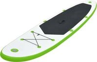 vidaXL Aufblasbares Stand Up Paddle Board Set Gr&uuml;n und Wei&szlig;