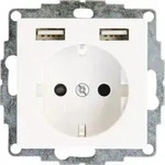 USB Steckdosen-Einsatz 2x USB-Ladebuchsen Kopp Athenis 55 reinwei&szlig; 296229080 - Wei&szlig;