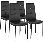 tectake&reg; Set Esszimmerstuhl Julien gepolstert mit Kunstlederbezug 40 x 42 x 97...
