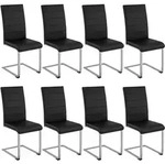 tectake&reg; Set Schwingstuhl Bettina gepolstert mit Kunstlederbezug 41 x 52 x 99...