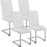 tectake&reg; Set Schwingstuhl Bettina gepolstert mit Kunstlederbezug 41 x 52 x 99 cm -