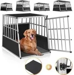 CADOCA&reg; Hundetransportbox Aluminium Hundebox Kofferraum robust verschlie&szlig;bar