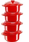 Staub Cocotte Set, 4-Tlg Rund Keramik Kirsch-Rot Kirsch-Rot - Rot