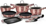Berlinger Haus I-Rose KochtopfSet 12-Teiliges Induktion Antihaft-Aluminium Kocht&ouml;pfe