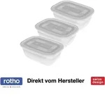 3er Set Gefrierdose 1 l DOMINO, Farbe:Transparent - Transparent/Wei&szlig;