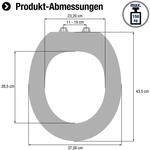 Cornat WC-Sitz Black Shining LED, MDF, Reversed Edge, mit Softclose-Funktion,