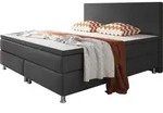 Inter Handels Boxspringbett Berlin 180x200 | Boxspringbett aus Webstoff Anthrazit -