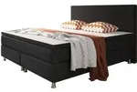 Inter Handels Boxspringbett Berlin, 180x200, Schwarz - Schwarz