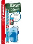 STABILO Schul-Set f&uuml;r Rechtsh&auml;nder - EASYgraph S in blau - inkl. Spitzer + Radierer
