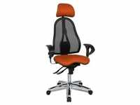 Topstar Bürostuhl Sitness 45, ST99U L54X Stoff orange, Gestell chrom