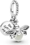 Pandora Charm Anh&auml;nger 799352C01 Glow in the dark firefly Sterling Silber 925 -