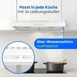 Bomann&reg; Dunstabzugshaube 60cm Unterbau | Umluft und Abluft | inkl. Filter und