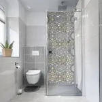 mySPOTTI Duschr&uuml;ckwand-Folie Fresh Arabesque Fliese 100 x 255