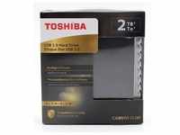 Toshiba Canvio Slim Schwarz 2TB externe HDD Festplatte, USB 3.0 Micro-B