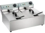 Elektrische Doppelfritteuse 2x5L - Silber