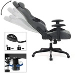 SONGMICS B&uuml;rost&uuml;hle Gaming Stuhl Chefsessel ergonomisch mit Verstellbare Armlehnen,