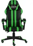 vidaXL Gaming-Stuhl Schwarz und Gr&uuml;n Kunstleder - Schwarz/Gr&uuml;n