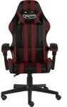 vidaXL Gaming-Stuhl Schwarz und Weinrot Kunstleder - Schwarz/Rot