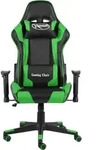 vidaXL Gaming-Stuhl Drehbar Gr&uuml;n PVC - Gr&uuml;n