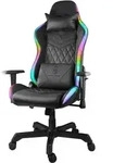 Deltaco GAM-080 Gamingstuhl Kunstleder m. RGB LED schwarz - Schwarz