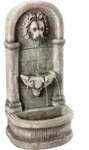 Dehner Gartenwandbrunnen Faro mit LED Beleuchtung, ca. 103.5 x 38 x 49.5 cm,