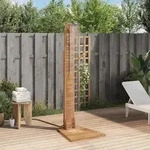 vidaXL Gartendusche Massivholz Teak 70x75x204 cm - Braun