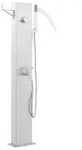 vidaXL Gartendusche mit Wasserhahn 110 cm Edelstahl - Silber