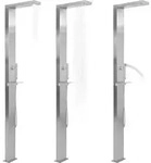 vidaXL Gartendusche Edelstahl Quadratisch - Silber