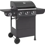 El Fuego Gasgrill Columbus 3+1 AY0562 schwarz mit Seitenbrenner - Schwarz