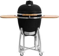 BBQ-Toro Kamado Grill Holzkohlegrill "KURO" &Oslash; 52 cm, Schwarz, Keramikgrill mit