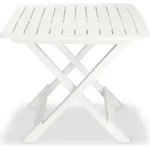 vidaXL 3-tlg. Bistro-Set Klappbar Kunststoff Wei&szlig; - Wei&szlig;