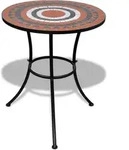 vidaXL 3-tlg. Bistro-Set Keramik Terrakotta und Wei&szlig; - Braun