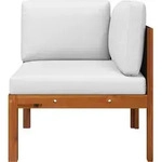 vidaXL 2-teiliges Garten-Lounge-Set mit Kissen Holz Akazie & Seil - Braun