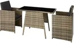 tectake&reg; Rattan Sitzgruppe Lausanne f&uuml;r 2 Personen - Naturbelassen