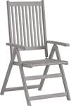 vidaXL Verstellbare Gartenst&uuml;hle 4 Stk. Grau Massivholz Akazie