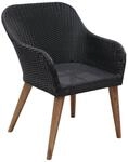 vidaXL Gartenst&uuml;hle mit Polstern 2 Stk. Poly Rattan Schwarz