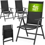 CASARIA&reg; Gartenst&uuml;hle 4er Set Hochlehner Klappbar 8-Fach Verstellbar Camping Stuhl