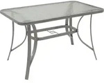 DEGAMO Gartentisch Esstisch Glastisch Tisch 120x70cm, Metall grau +...