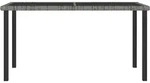 vidaXL Garten-Esstisch Grau 140x70x73 cm Poly Rattan