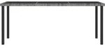 vidaXL Garten-Esstisch Grau 180x70x73 cm Poly Rattan