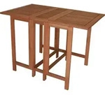 DEGAMO Balkontisch Doppel Klappentisch Gartentisch 107x65x74cm rechteckig,...