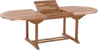 M&ouml;bilia Gartentisch oval 180 cm | ausziehbar auf 240 cm | mit Schirmaussparung...
