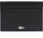 LACOSTE Leder Kartenhalter FG Credit Card Holder Noir schwarz - Schwarz