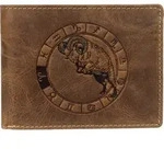 Greenburry Vintage Geldb&ouml;rse Leder 12 cm - Braun