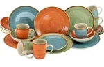 CreaTable, 22851, Country Bunt, Kombiservice 24-tlg, Steingut - Bunt