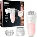 Braun Silk-&eacute;pil 5 Silk-epil 5-620 Wet & Dry, Pink, Wei&szlig;, 28 Pinzette, Achsel,