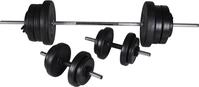 vidaXL Langhantel + 2 Kurzhantel Set 60,5kg